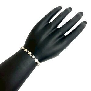 TIFFANY Authentic Silver Heart Charm Bracelet